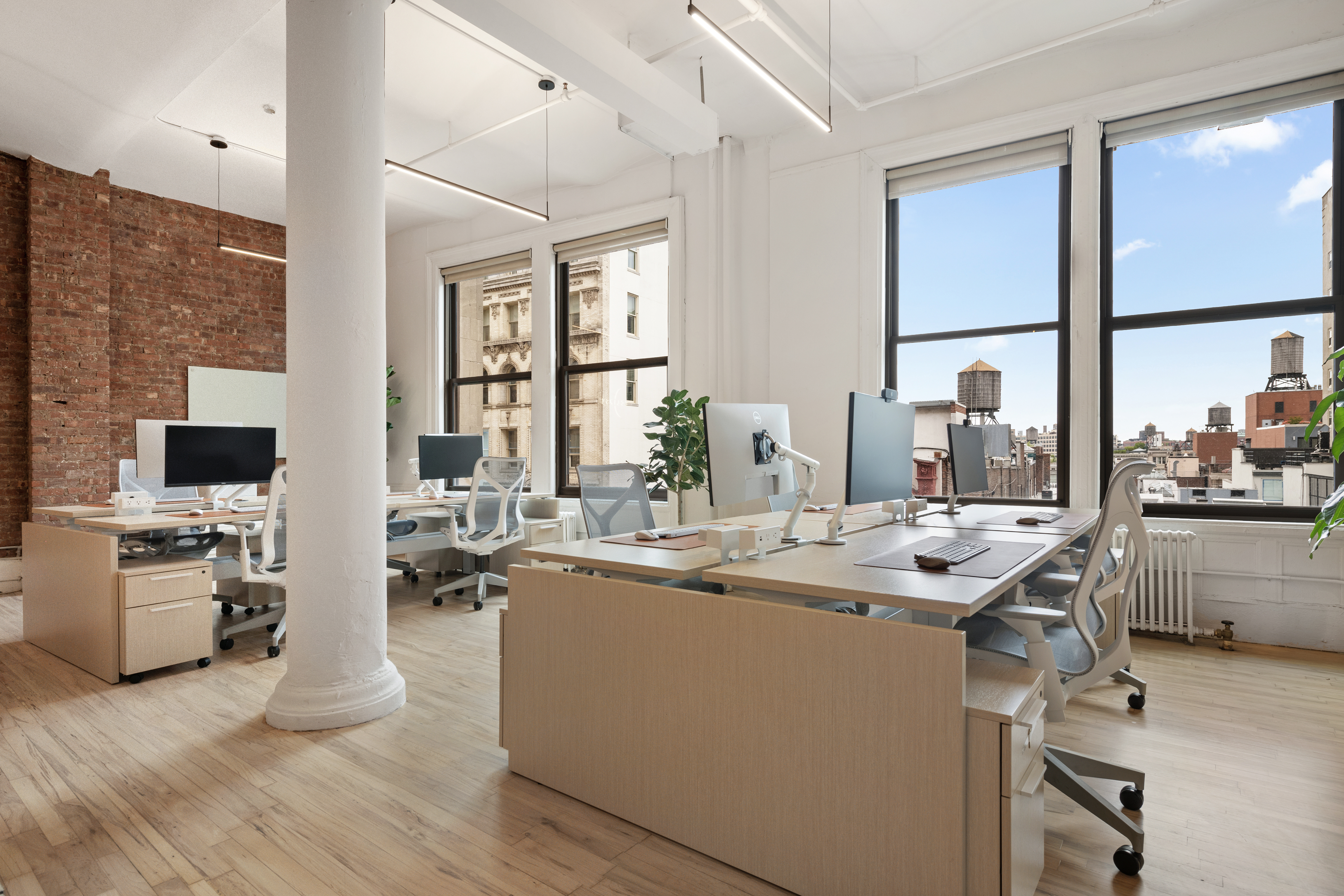 office space with a lot of natural light