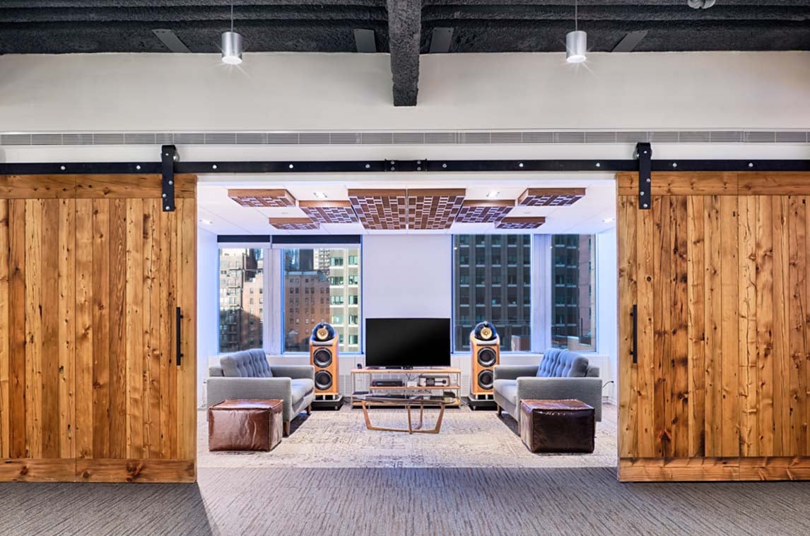 private sitting area at Warner Music Group