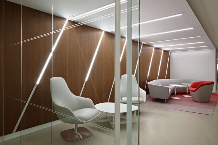 commercial grade furniture in a modern office