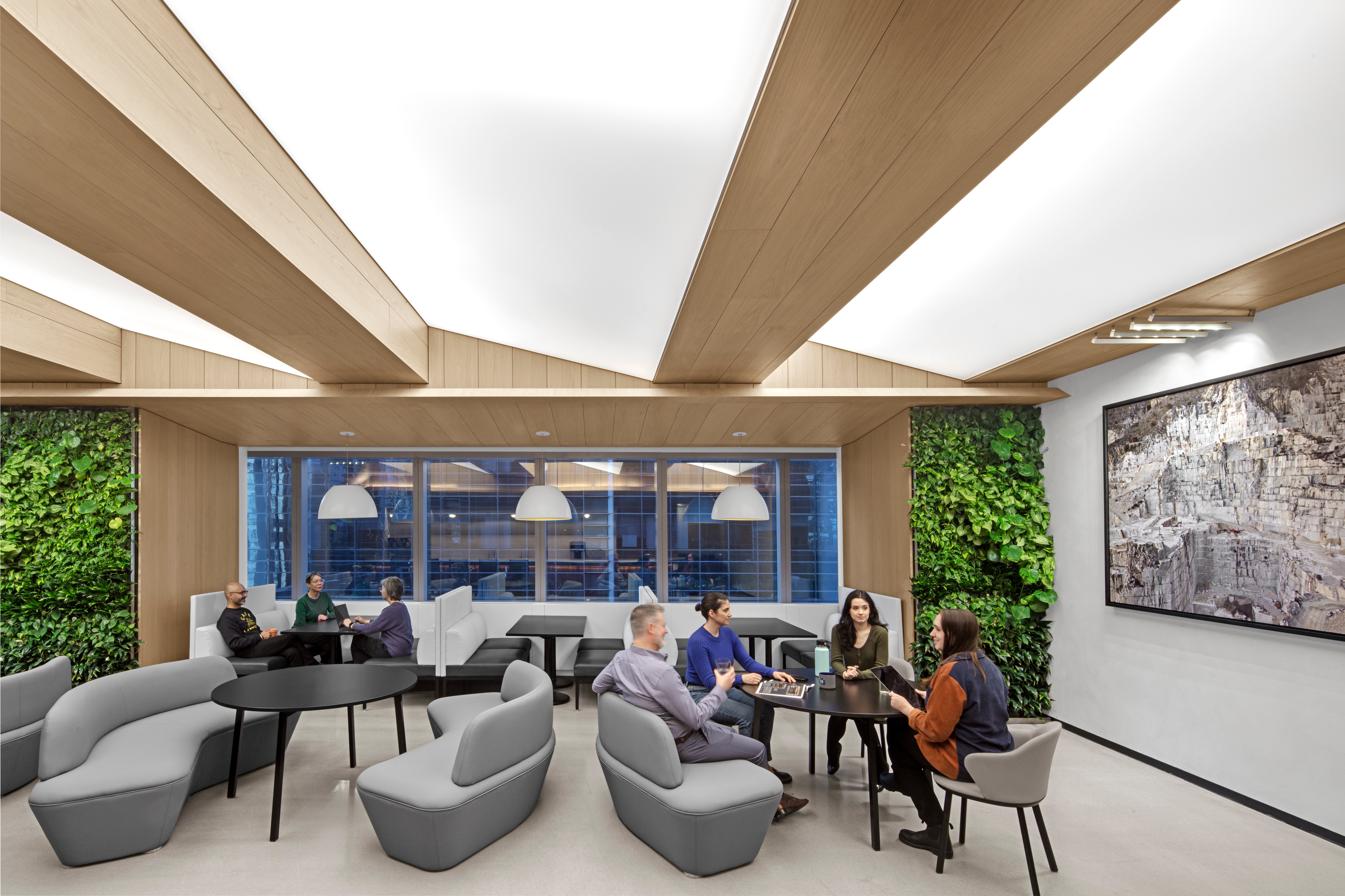 integrated green spaces in the workplace