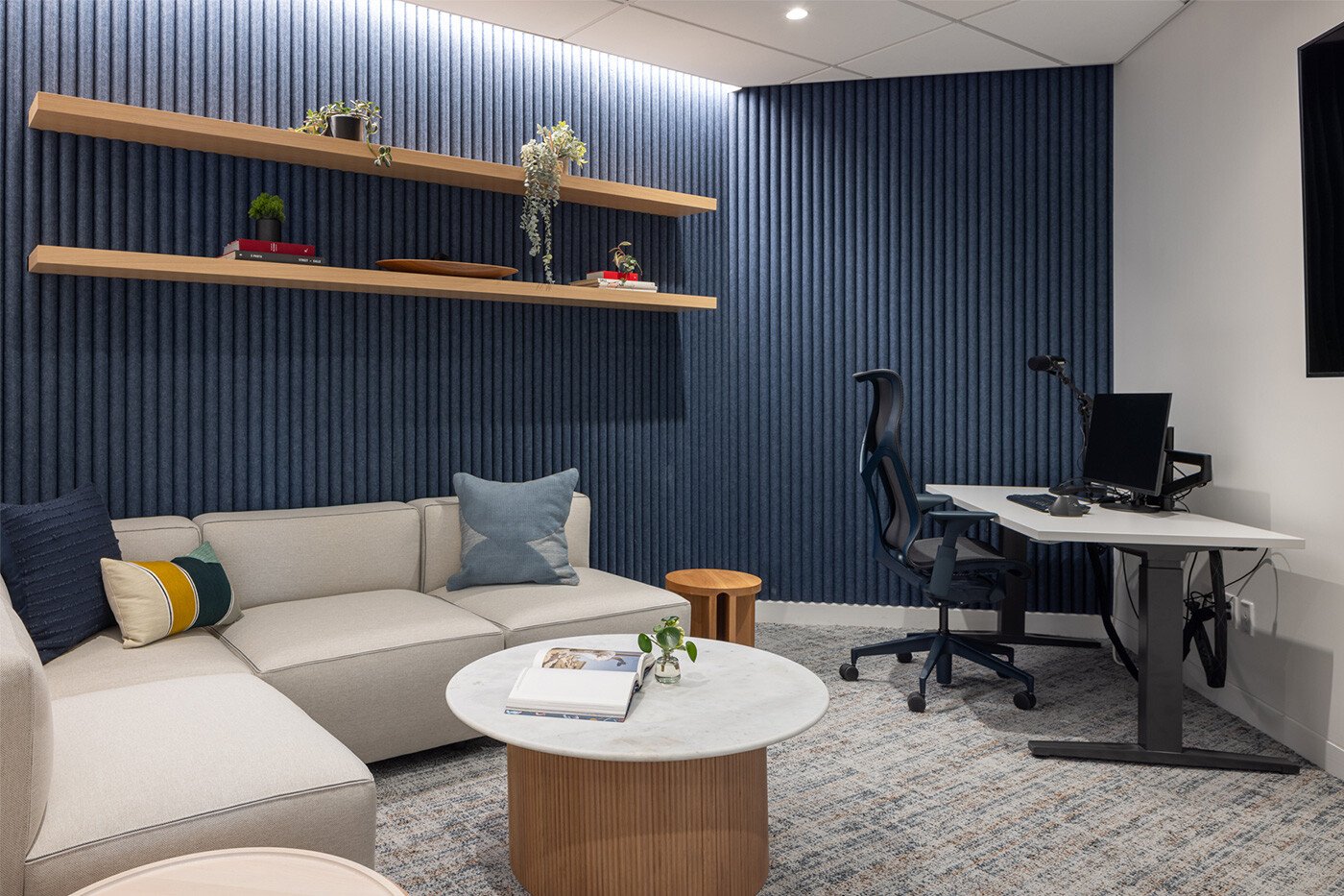 eclectic office interior designed by Benhar
