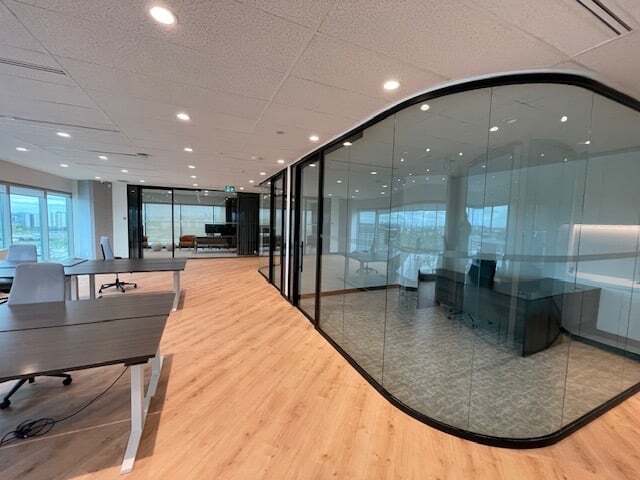 office glass walls provided by Benhar Office Interiors